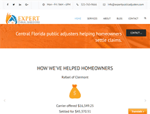Tablet Screenshot of expertpublicadjusters.com
